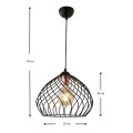 Dennis Megapap metallic ceiling lamp in black color 21x30x70cm.