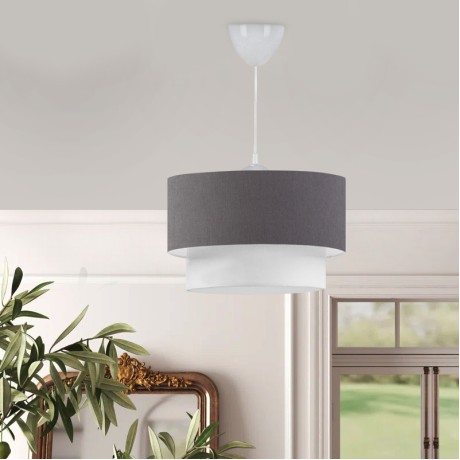 Whitehouse Megapap fabric ceiling lamp in grey color 30x20x55cm.