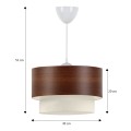 Whitehouse Megapap fabric ceiling lamp in brown color 30x20x55cm.