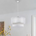 Barnhart Megapap fabric ceiling lamp in white color 30x30x70cm.