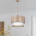Barnhart Megapap fabric ceiling lamp in golden/cream color 30x20x70cm.