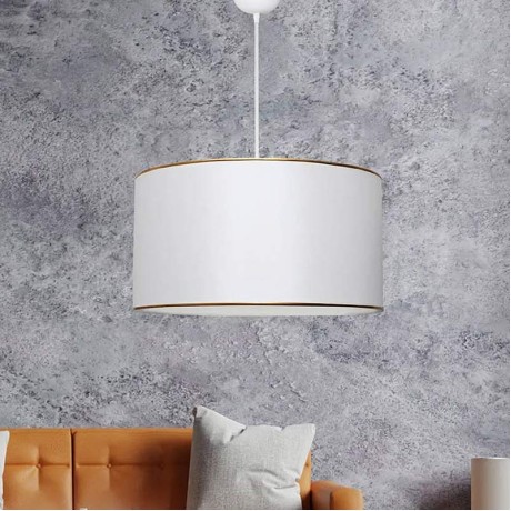Alloy Megapap fabric ceiling lamp in white color 38x20x70cm.