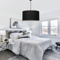 Alloy Megapap fabric ceiling lamp in black color 38x20x70cm.
