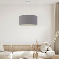 Monahan Megapap fabric ceiling lamp in grey color 38x20x70cm.