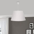 Elanor Megapap fabric ceiling lamp in white color 37x21x70cm.