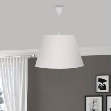 Elanor Megapap fabric ceiling lamp in white color 37x21x70cm.