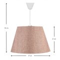 Elanor Megapap fabric ceiling lamp in pink color 37x21x70cm.