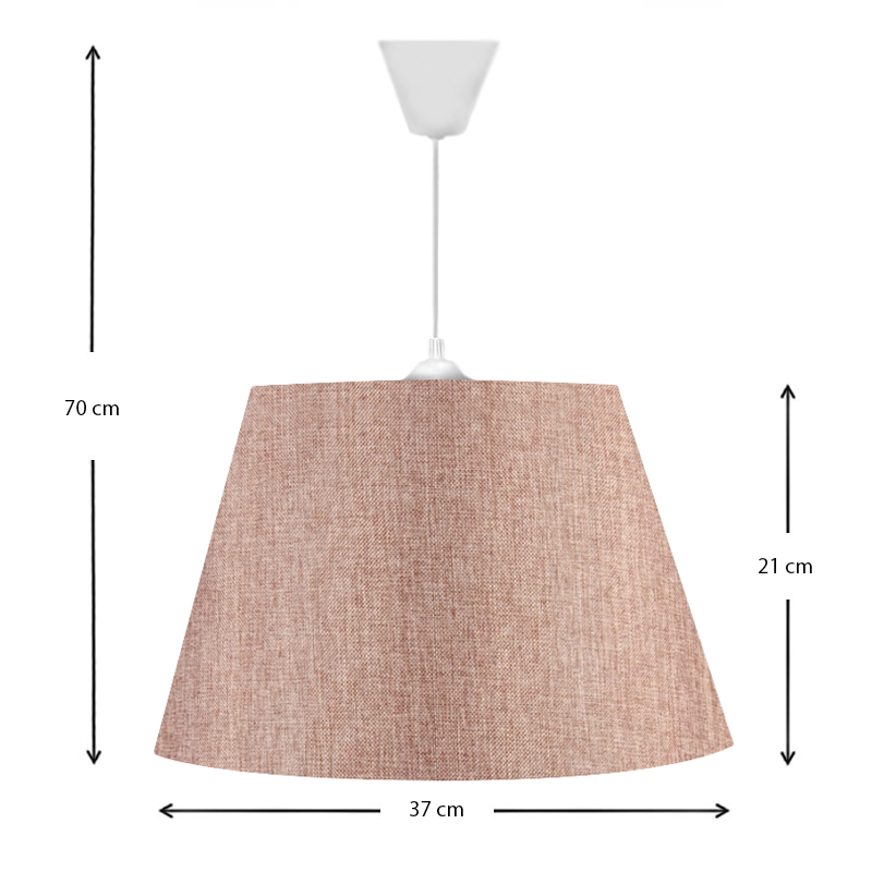 Elanor Megapap fabric ceiling lamp in pink color 37x21x70cm.