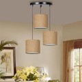 Rosie Megapap juta fabric ceiling 3-light in natural color 15x15x90cm.