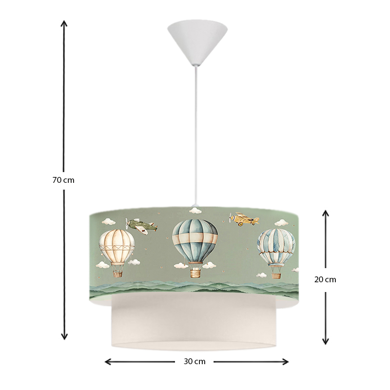 Goofy Megapap fabric ceiling lamp with cute balloons 30x20x70cm.