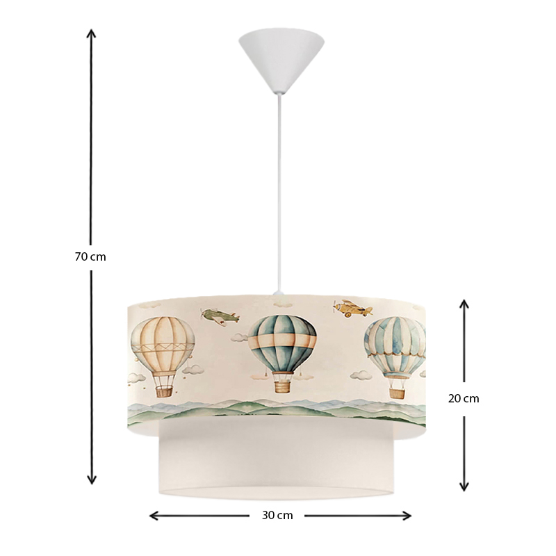Goofy Megapap fabric ceiling lamp with cute balloons 30x20x70cm.