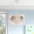Goofy Megapap fabric ceiling lamp with little cheerful elephants 30x20x70cm.