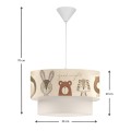 Goofy Megapap fabric ceiling lamp with cute little animals 30x20x70cm.