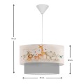 Goofy Megapap fabric ceiling lamp with cute little animals 30x20x70cm.