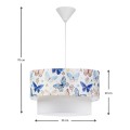 Goofy Megapap fabric ceiling lamp with various cute little butterflies 30x20x70cm.