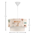 Goofy Megapap fabric ceiling lamp with various cute little animals 30x20x70cm.