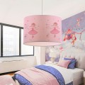 Goofy Megapap fabric ceiling lamp with cute ballarinas 28x21x70cm.