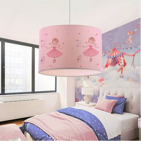 Goofy Megapap fabric ceiling lamp with cute ballarinas 28x21x70cm.