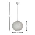 Gibson Megapap ceiling lamp in white color 30x23x70cm.