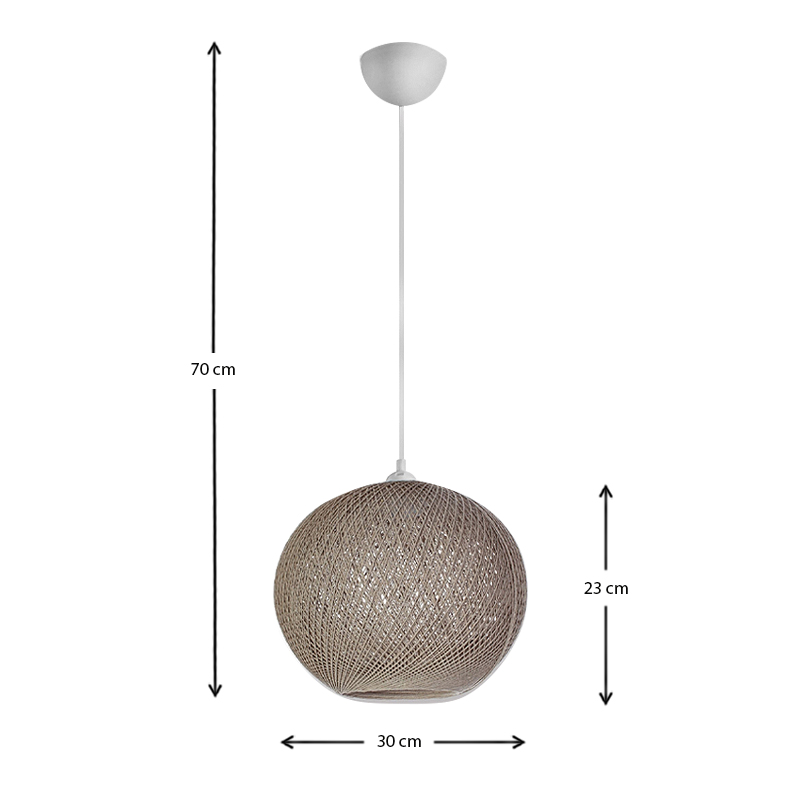 Gibson Megapap ceiling lamp in mocha color 30x23x70cm.