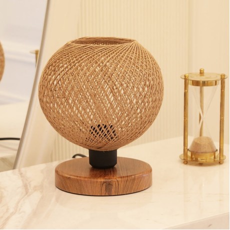 Bonnie Megapap E27 thread/Mdf table light in natural/brown color 19x15x22cm.