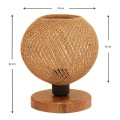 Bonnie Megapap E27 thread/Mdf table light in natural/brown color 19x15x22cm.