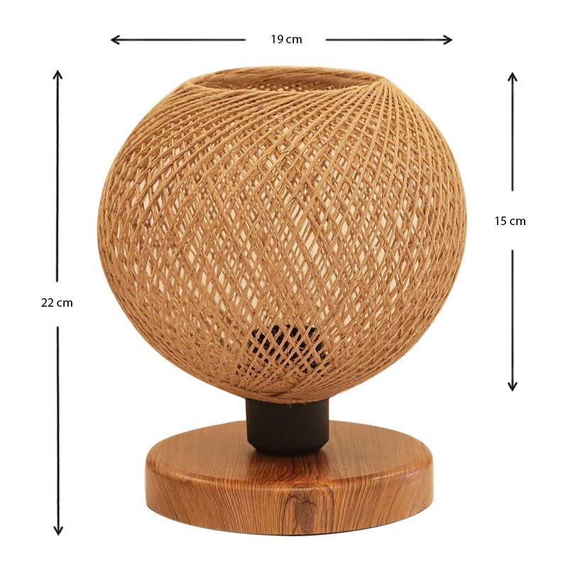 Bonnie Megapap E27 thread/Mdf table light in natural/brown color 19x15x22cm.