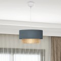 Lucifer Megapap Ε27 fabric ceiling lamp in blue anthracite color 30x15x70cm