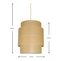 Holdon Megapap Ε27 fabric ceiling light in beige color 30x30x70cm