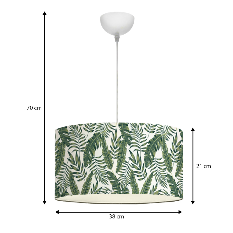 Alamea Megapap E27 fabric ceiling lamp multicolor Φ38x70cm.