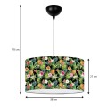 Alamea Megapap E27 fabric ceiling lamp multicolor floral Φ38x70cm.