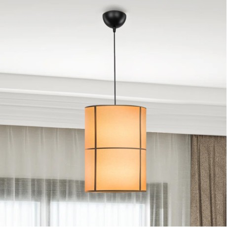 Strip Megapap E27 fabric ceiling lamp in cream color Φ28x100cm
