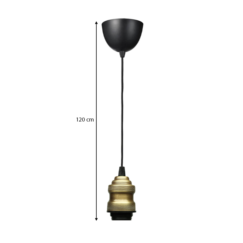 Rustic Megapap E27 metallic ceiling lamp in retro antique color 100-120cm.