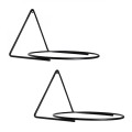 Metal hanging flower pot set in black color 10x10x11cm.