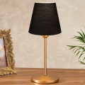 Santo Megapap E27  fabric pvc in black - gold color Ø13x37cm.
