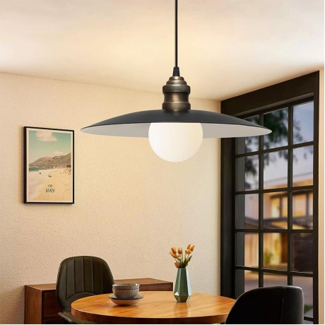 Amara Megapap  E27 metallic ceiling lamp in black color Ø38x100cm.