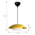 Eliora Megapap  E27 metallic ceiling lamp in yellow color Ø36x100cm.