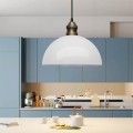 Tomas Megapap  E27 metallic ceiling lamp in white color Ø25x100cm.