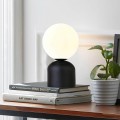 Albus Megapap E14 metal - glass in black - white color Ø13x28cm.