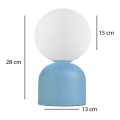 Albus Megapap E14 metal - glass in blue - white color Ø13x28cm.