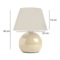 Alaska Megapap E27 metal - fabric pvc in cream color Ø22x30cm.