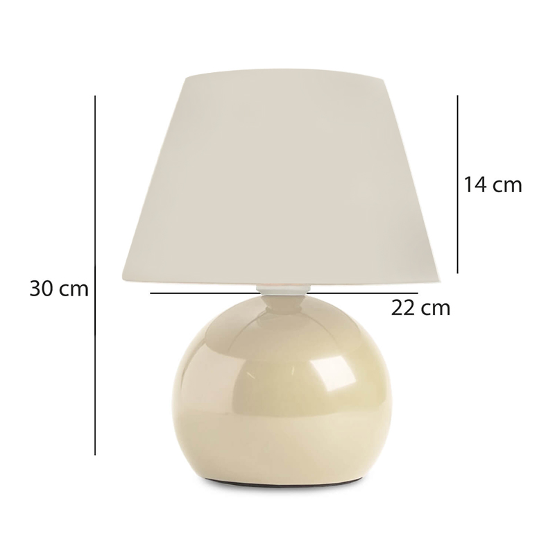 Alaska Megapap E27 metal - fabric pvc in cream color Ø22x30cm.