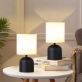 Nehora Megapap E27 metal - fabric pvc in black - cream color Ø15x30cm.