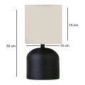 Nehora Megapap E27 metal - fabric pvc in black - cream color Ø15x30cm.