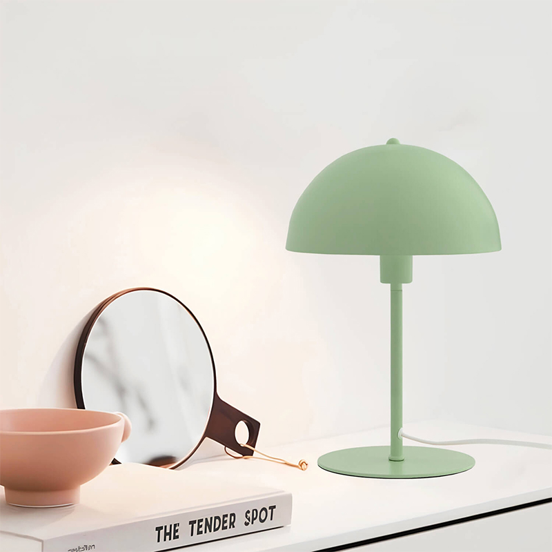 Favori Megapap E27 metal table lamp in mint green color Ø25x39cm.