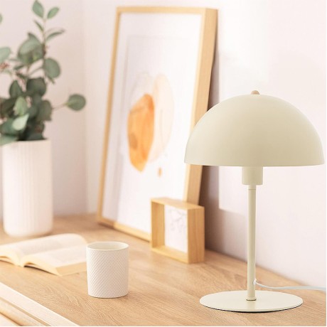 Favori Megapap E27 metal table lamp in cream color Ø25x39cm.