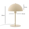 Favori Megapap E27 metal table lamp in cream color Ø25x39cm.