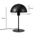 Favori Megapap E27 metal table lamp in black color Ø25x39cm.