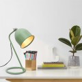 Treviso Megapap E14 metal table lamp in mint green color 11x13x30cm.