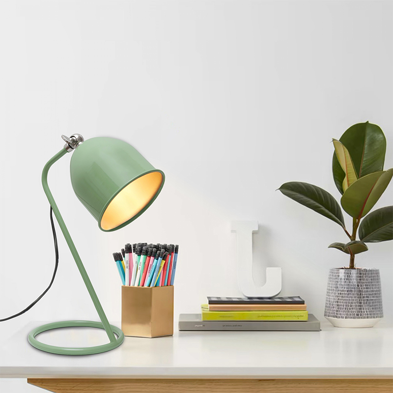 Treviso Megapap E14 metal table lamp in mint green color 11x13x30cm.